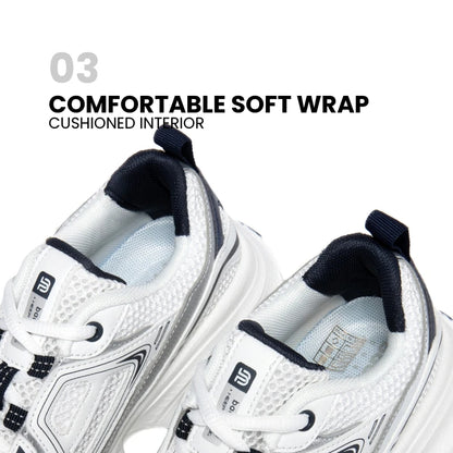 Women's Lightweight Mesh Running Sneakers – Breathable Lace-Up Sport Shoes