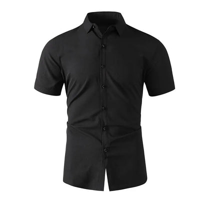 Men's Business Casual Short Sleeve Shirt | Wrinkle-Free Summer Top