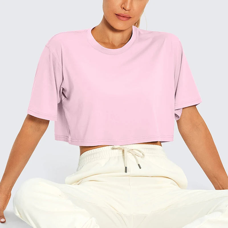 Women's Harajuku Y2K Funny Crop Top | Casual White Short Sleeve Round Neck Summer Streetwear Tee