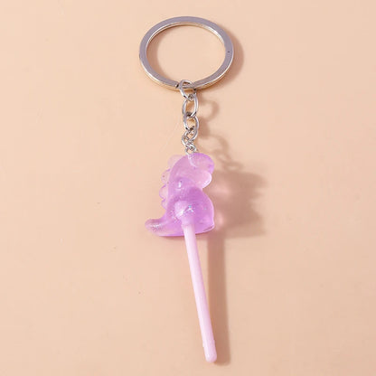 3D Simulation Food Keychain – Cute Resin Lollipop, Donut & Snack Key Ring Charms