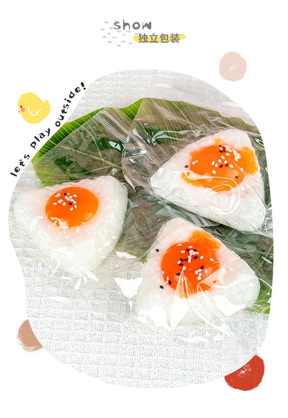 Egg Yolk Squishy Stress Ball – Kawaii Silicone Fidget Sensory Toy