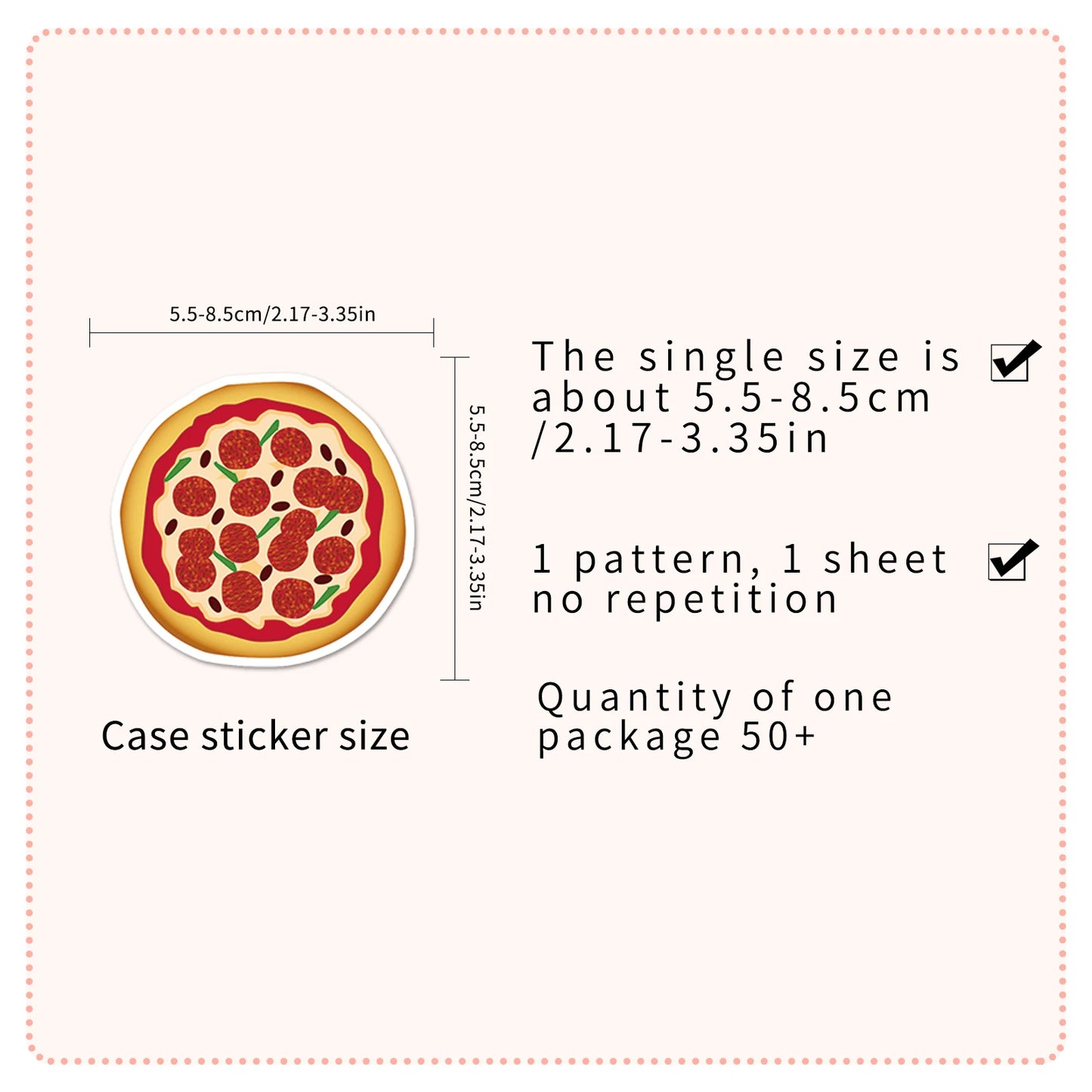 Pizza Cartoon Graffiti Stickers | 50pcs Cute Pizza Series Decals for Laptop, Suitcase & Skateboard