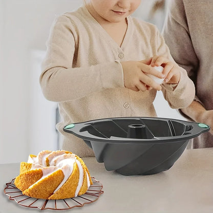 Silicone Cyclone Cake Mold – Non-Stick Oven & Steamer Baking Pan