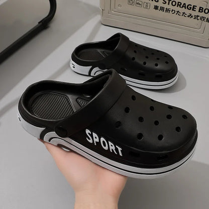 Women's Thick Sole Anti-Slip Two-Strap Sandals | Indoor & Outdoor Perforated Summer Shoes