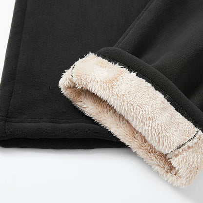 YJKVUR Unisex Winter Oversize Fleece Lined Sweatpants Drawstring Casual Gym