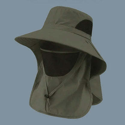UV Protection Sun Hat with Neck Flap – Outdoor Fishing & Hiking Cap