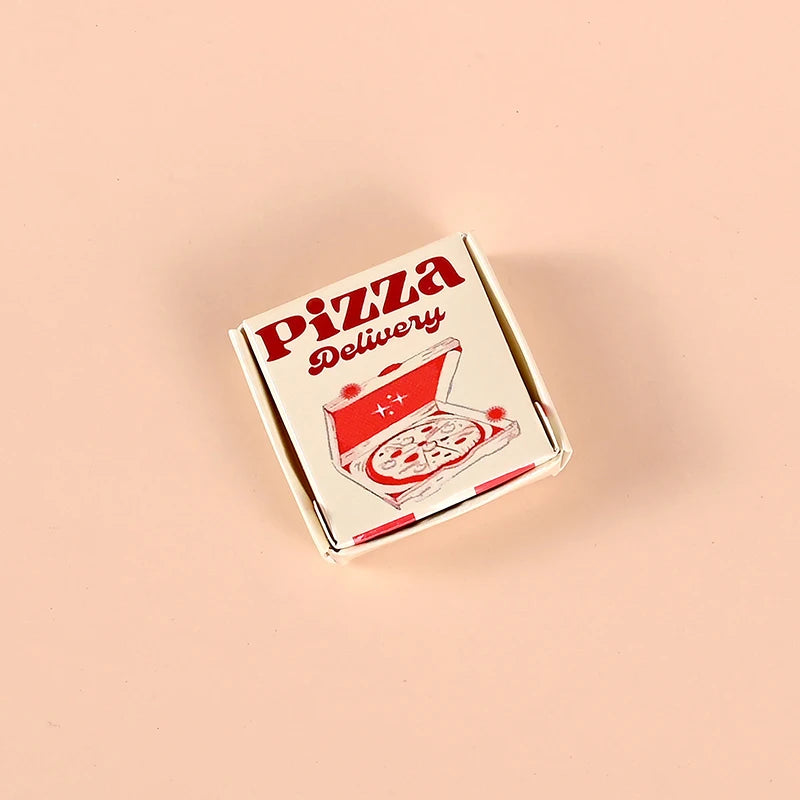 Cute Miniature Pizza Dollhouse Toy Set | 6–10pcs 1/12 Scale Kitchen Food Model for Kids & Collectors