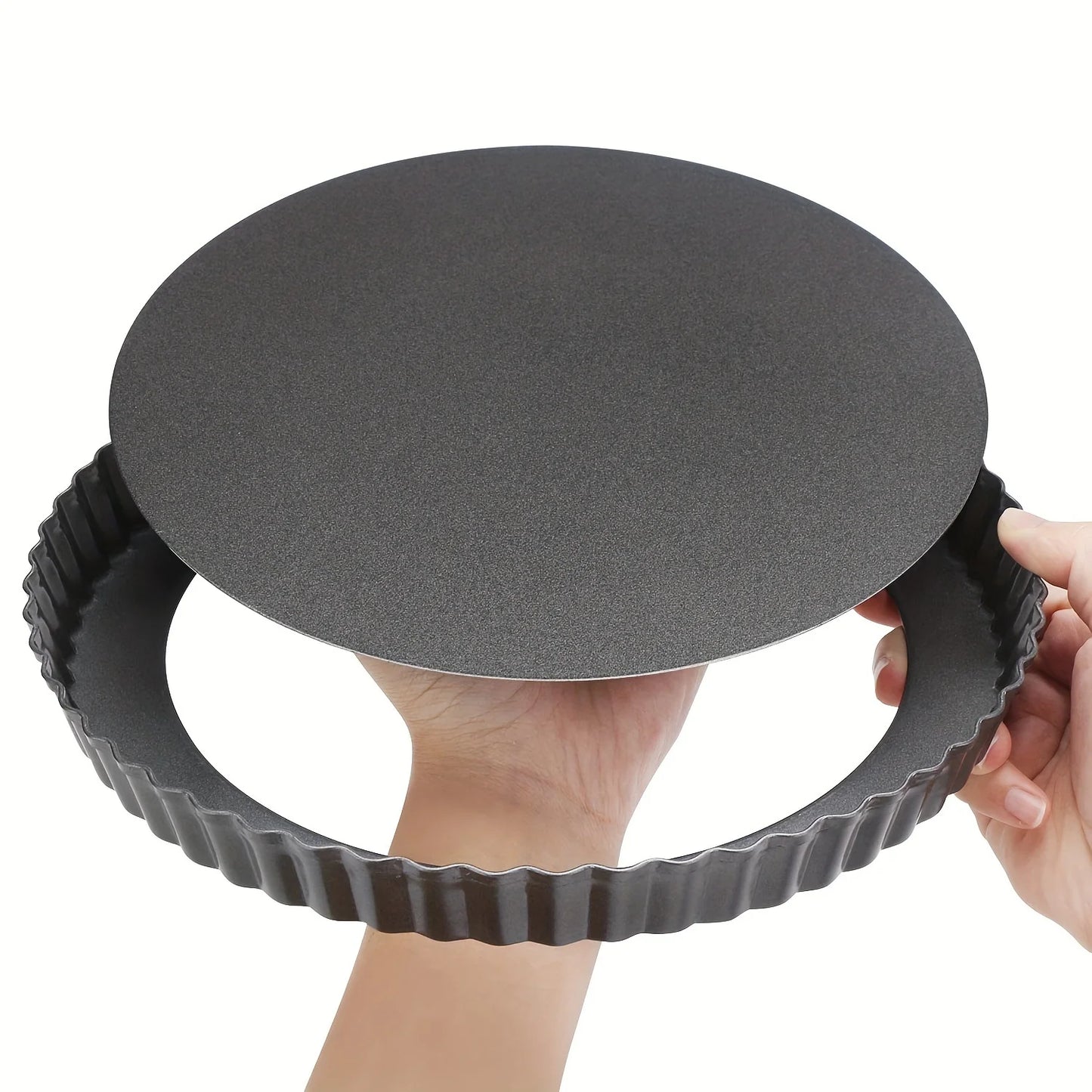 4pcs Nonstick Pizza & Cake Pan Set | 4–10 inch Round Baking Pans with Removable Bottom