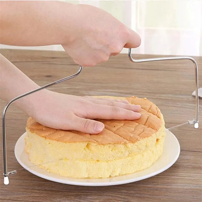 Adjustable Stainless Steel Cake Slicer – Height-Adjustable Layer Cutting Tool for Baking & Decorating