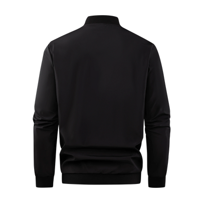 Men's Baseball Collar Zip-Up Jacket – Lightweight Casual Coat, Loose Fit | S–XL