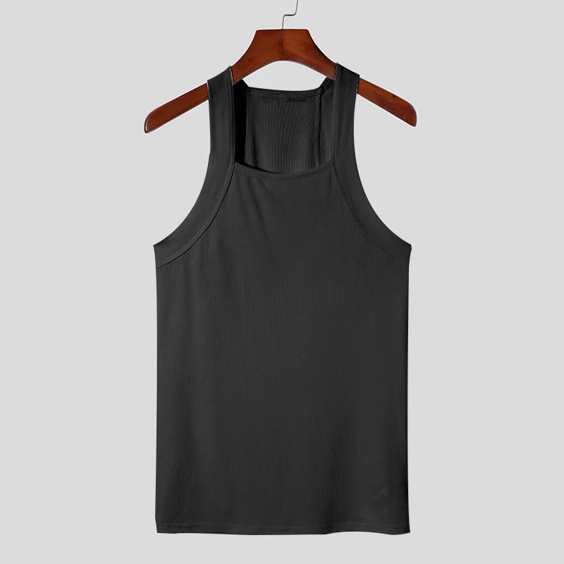 Men's Solid Color Sports Tank Top – Sleeveless Gym Vest, Streetwear | S–5XL