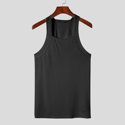 Men's Solid Color Sports Tank Top – Sleeveless Gym Vest, Streetwear | S–5XL