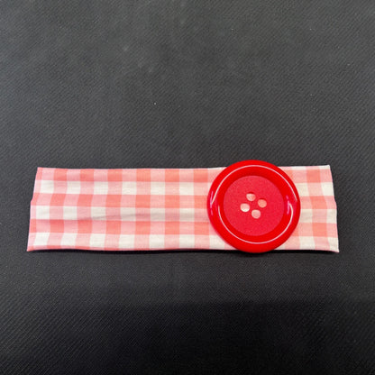 Vintage Polka Dot Button Headband for Women