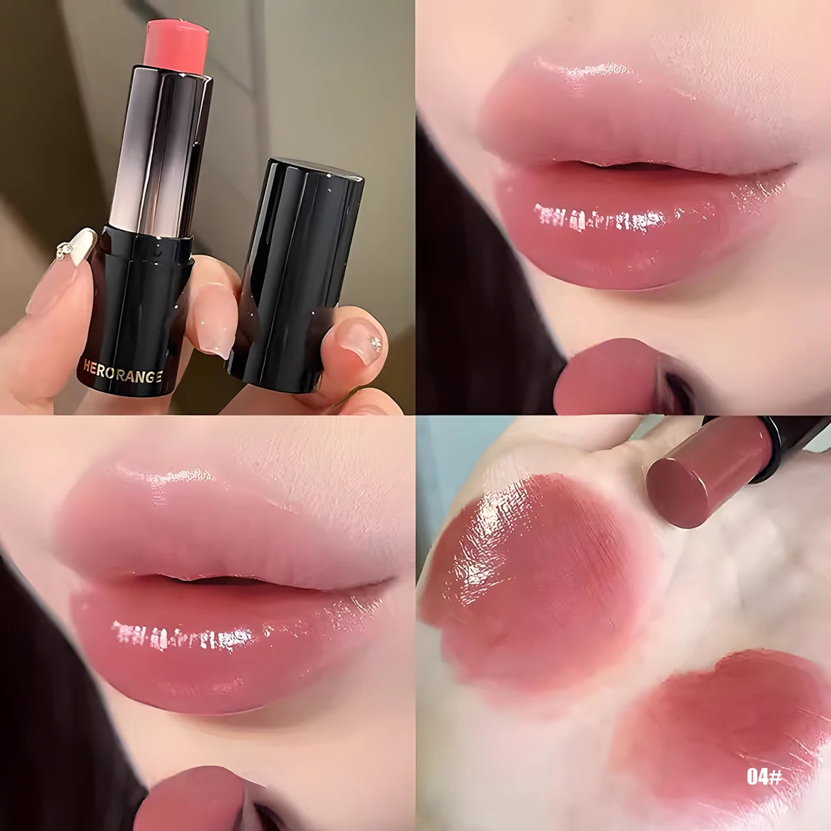 Waterproof Red Brown Lipstick | Moisturizing Mirror Lip Gloss for Long-Lasting Natural Makeup