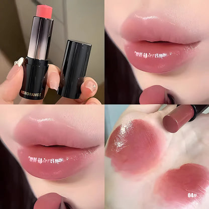 Waterproof Red Brown Lipstick | Moisturizing Mirror Lip Gloss for Long-Lasting Natural Makeup