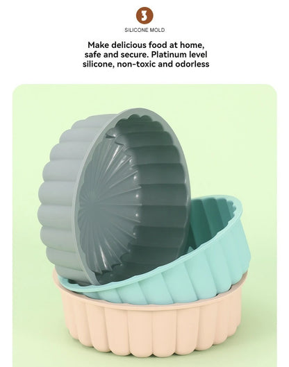 Silicone Sunflower Cake Mold – Round Non-Stick DIY Baking Pan