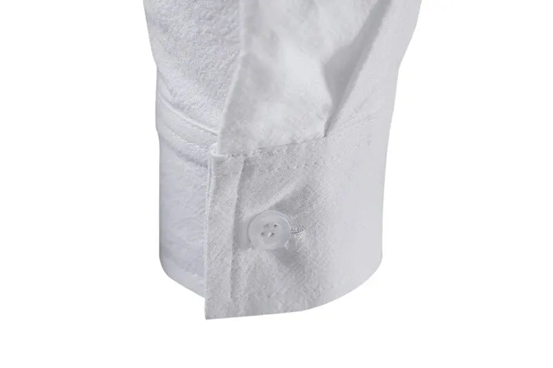 King Billion Men's Cotton Linen Shirt – Casual Long Sleeve V-Neck | S–XXXL