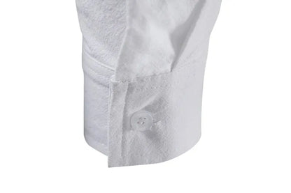 King Billion Men's Cotton Linen Shirt – Casual Long Sleeve V-Neck | S–XXXL