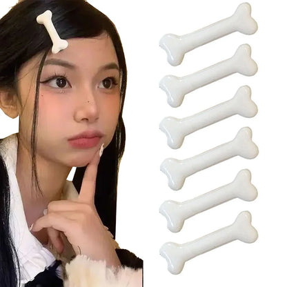 Y2K Bone Hair Clip – Cute Cartoon Bobby Pin Barrette