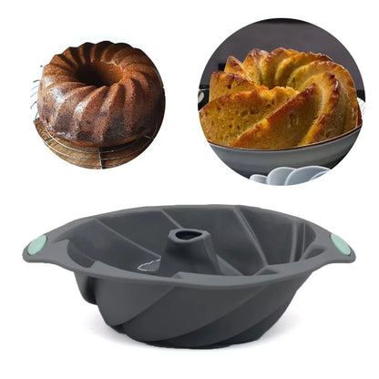Silicone Cyclone Cake Mold – Non-Stick Oven & Steamer Baking Pan