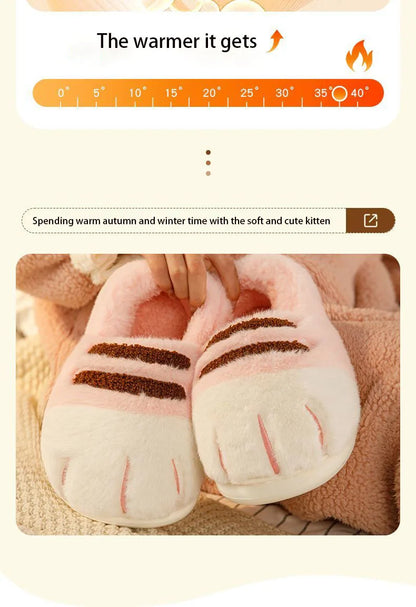 3D Cat Claw Slippers – Cozy Winter Indoor Shoes for Women