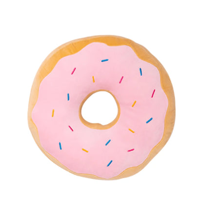 Kawaii Doughnut Plush Pillow — Squishy Stuffed Toy & Decor