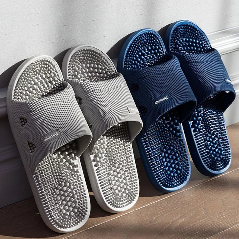 Men's Platform Slide Slippers Massage Non Slip for Beach Pool and Bathroom