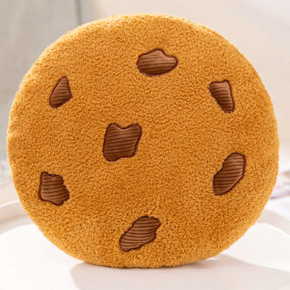 Kawaii Chocolate Cookie Plush Pillow — Squishy Stuffed Toy & Decor