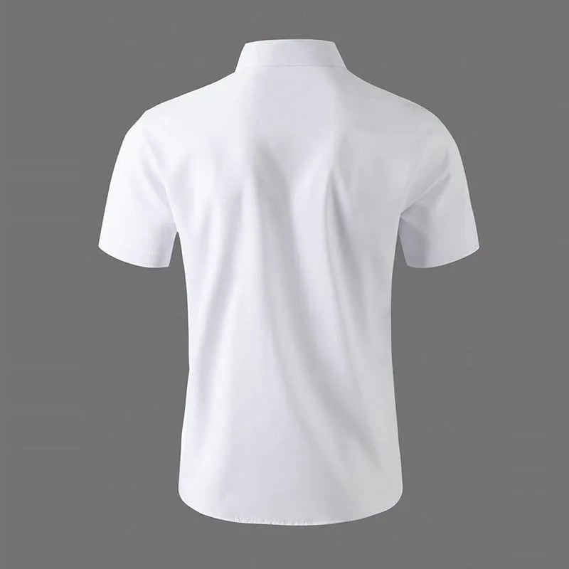 Men's Business Casual Short Sleeve Shirt | Wrinkle-Free Summer Top
