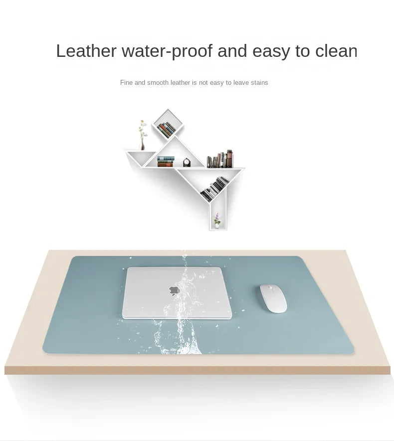 Large PU Leather Desk Mat | 600x300mm Waterproof Mouse Pad & Keyboard Desk Pad for Office & Gaming