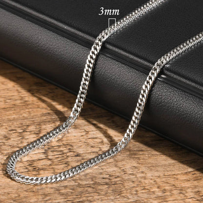 Men's Stainless Steel Cuban Link Chain Necklace Waterproof