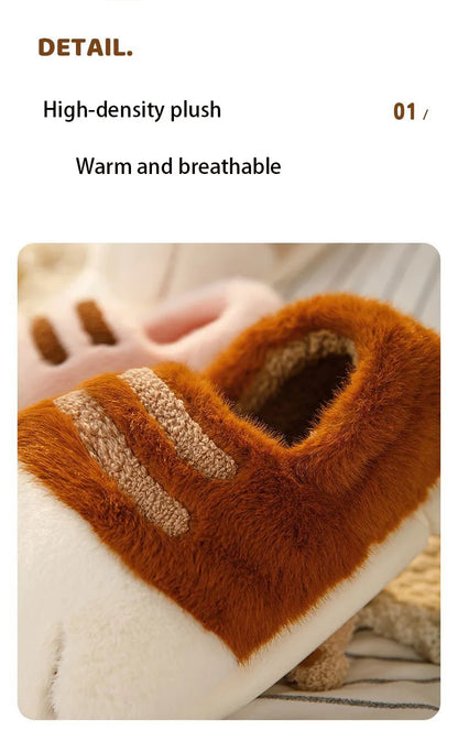 3D Cat Claw Slippers – Cozy Winter Indoor Shoes for Women