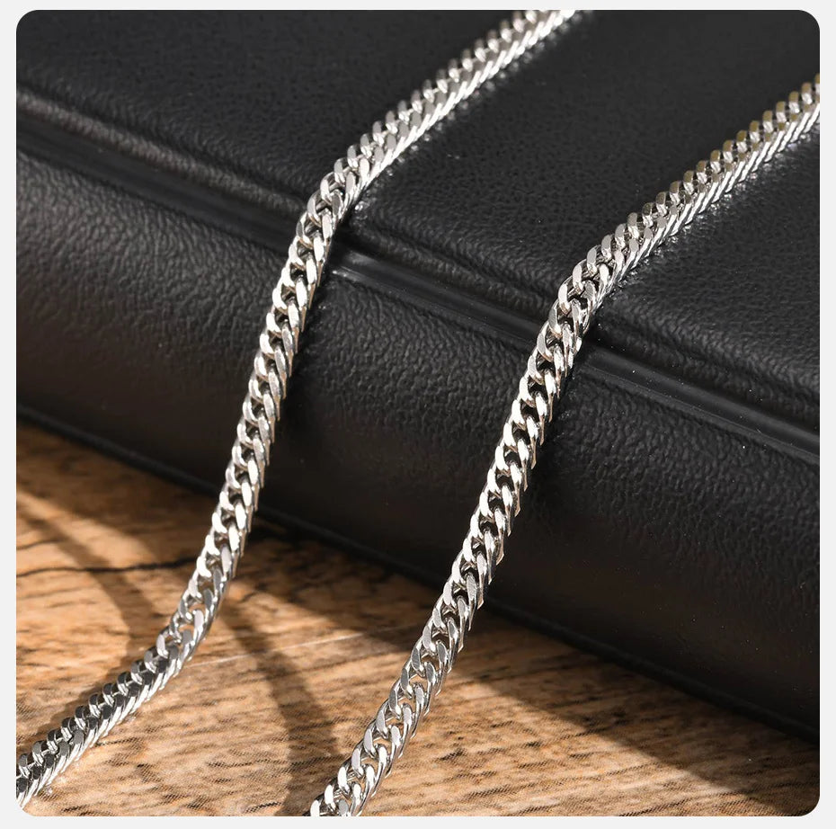 Men's Stainless Steel Cuban Link Chain Necklace Waterproof