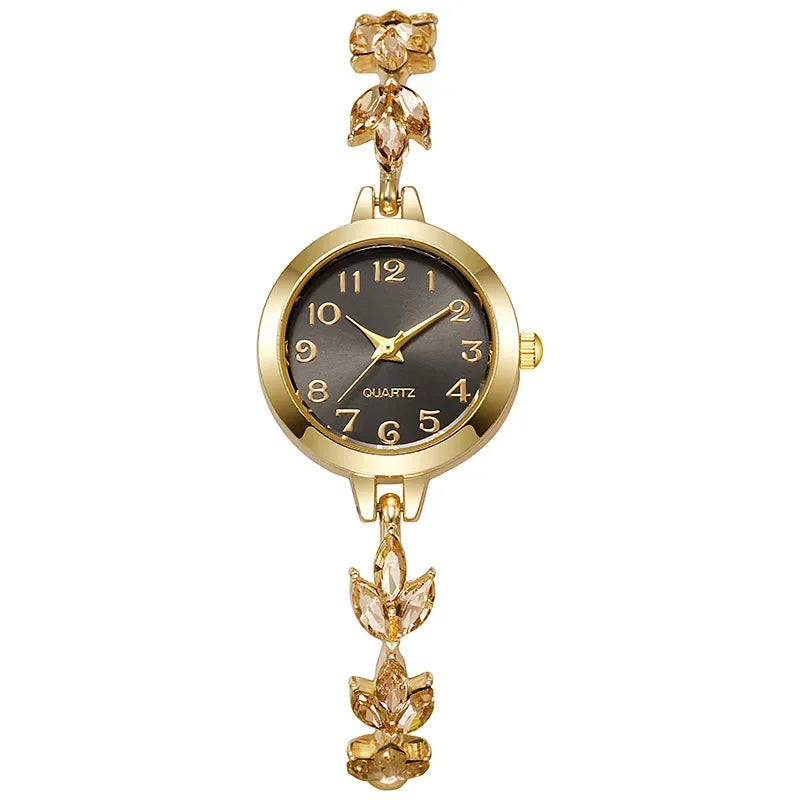 Women's Elegant Rhinestone Bracelet Watch | Luxury Quartz Wristwatch Gift for Girls