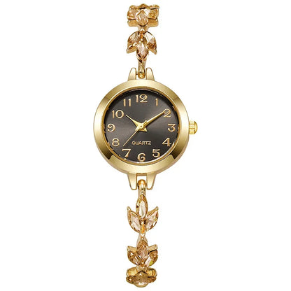Women's Elegant Rhinestone Bracelet Watch | Luxury Quartz Wristwatch Gift for Girls