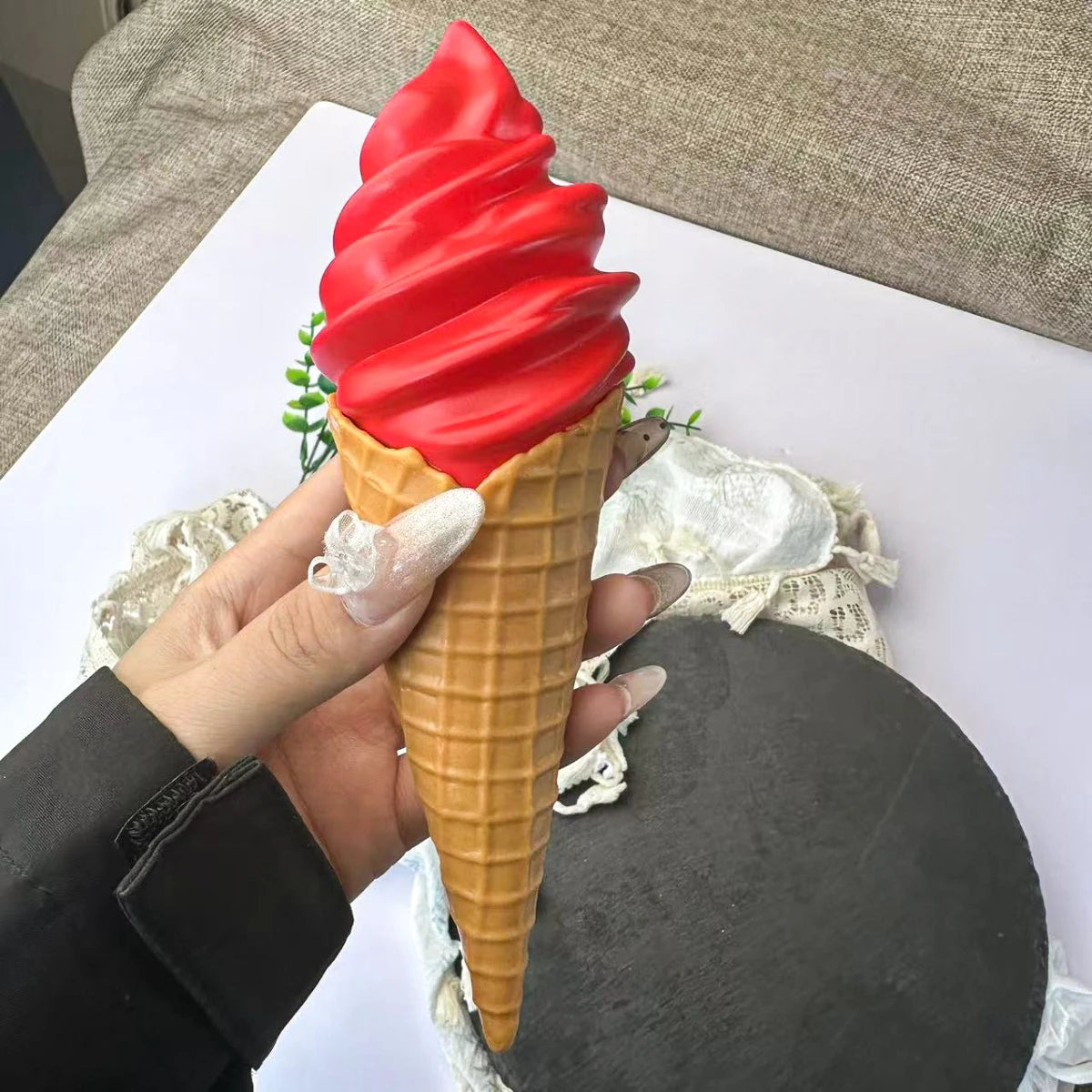 Faux Ice Cream Bar Display Prop – 21cm Realistic Simulation Food Model for Decor, Photography & Styling