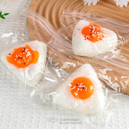 Egg Yolk Squishy Stress Ball – Kawaii Silicone Fidget Sensory Toy