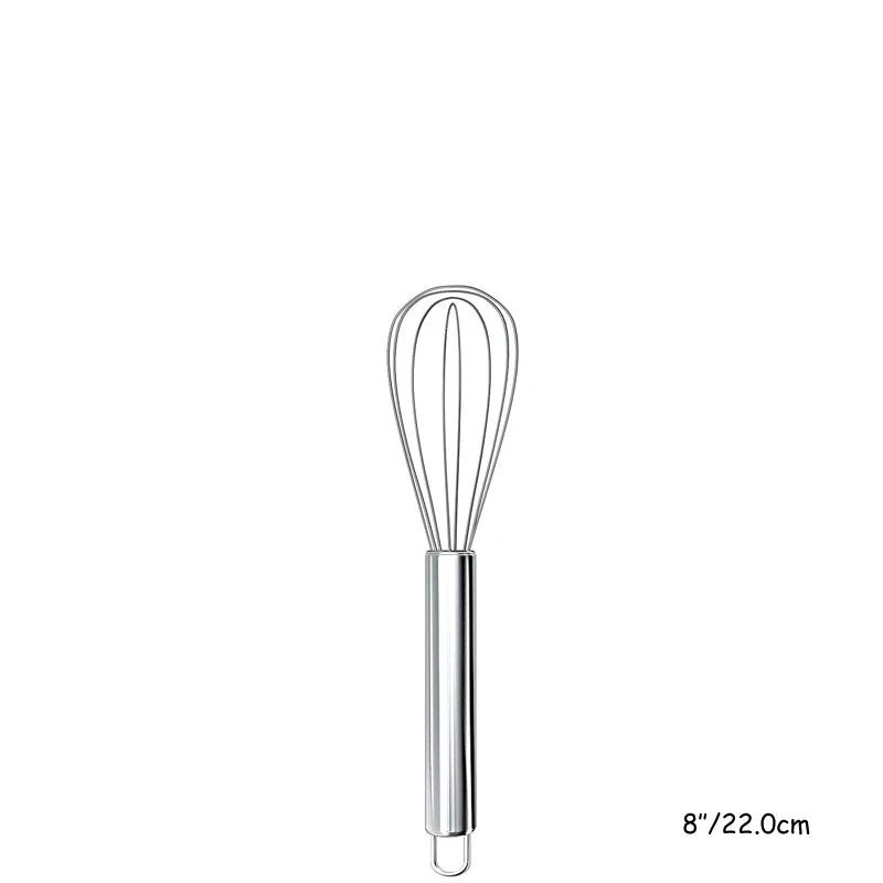 Stainless Steel Balloon Whisk – Hand Egg Beater & Mixing Tool in 8", 10" & 12"
