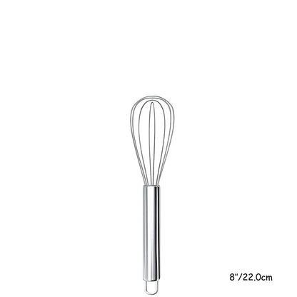 Stainless Steel Balloon Whisk – Hand Egg Beater & Mixing Tool in 8", 10" & 12"