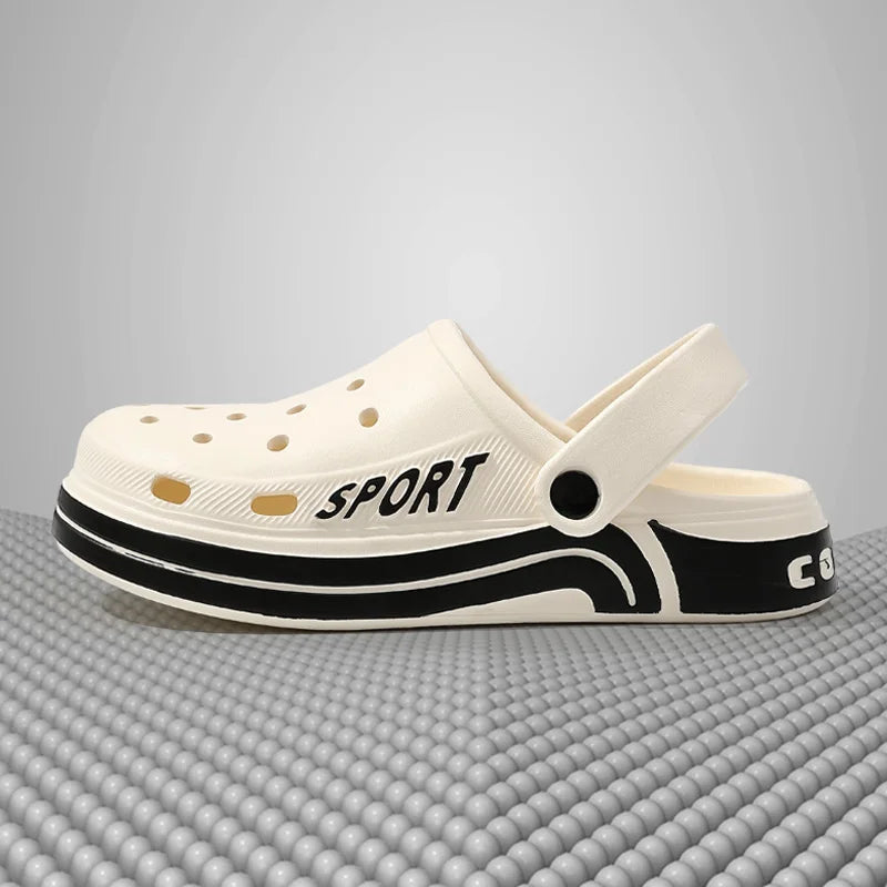 Women's Thick Sole Anti-Slip Two-Strap Sandals | Indoor & Outdoor Perforated Summer Shoes