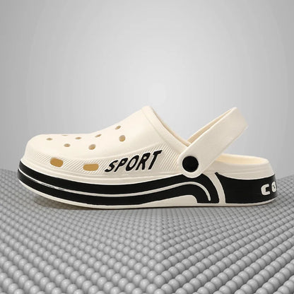 Women's Thick Sole Anti-Slip Two-Strap Sandals | Indoor & Outdoor Perforated Summer Shoes