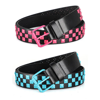 Unisex Rivet Belt – Punk Rock Y2K Dopamine Style | Men & Women