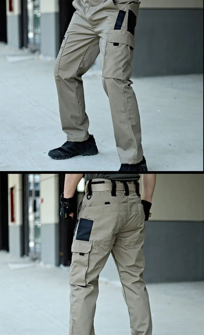 Men's Tactical Work Pants | Waterproof Multi-Pocket Cargo Trousers for Outdoor Hiking & Workwear