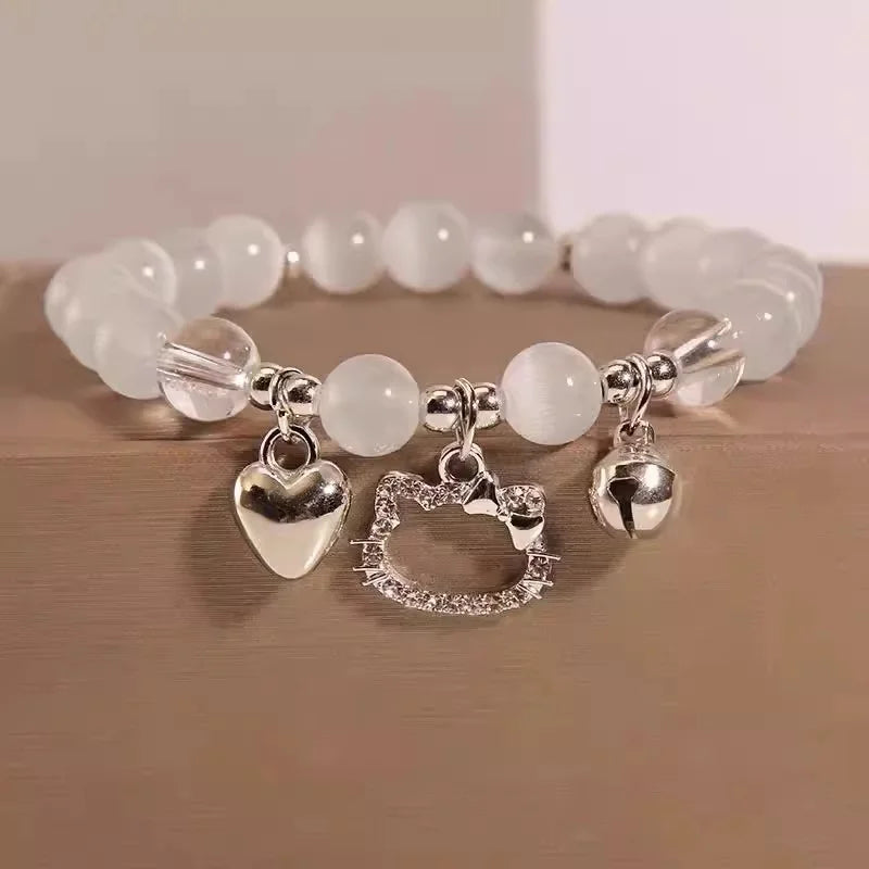 Women's Crystal Beads Bracelet | Korean Flower, Fox & Feather Tassel Friendship Jewelry Gift
