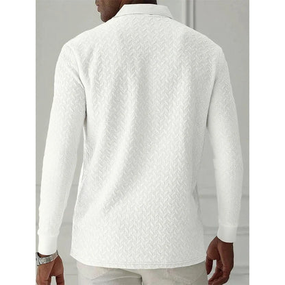 Men's Long Sleeve Polo Shirt – Breathable Knit, Business Casual | S–XXL
