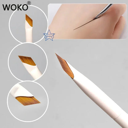 Upgrade Blade Eyeliner & Eyebrow Brush | Ultra Thin Fine Angle Flat Brush for Precise Eye Makeup
