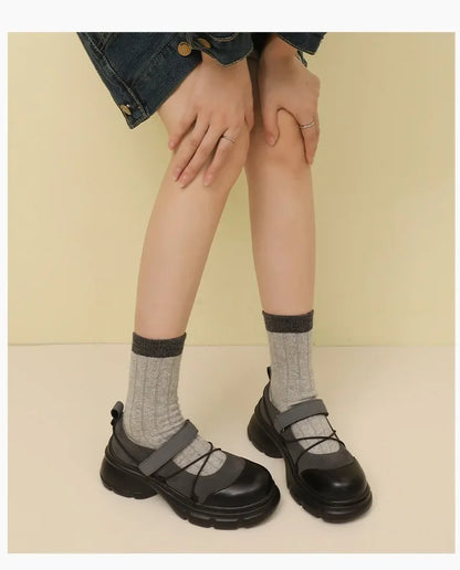 Butterfly Knot Platform Mary Jane Sneakers for Women