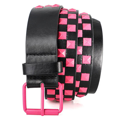 Unisex Rivet Belt – Punk Rock Y2K Dopamine Style | Men & Women