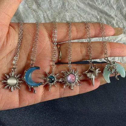Crystal Star Friendship Pendant Necklaces for Women and Men
