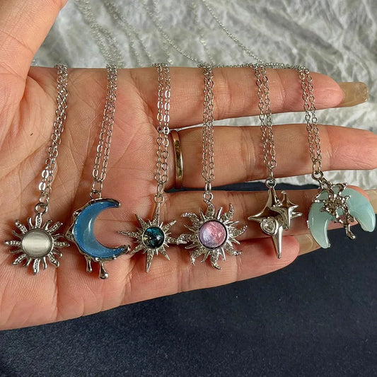 Crystal Star Friendship Pendant Necklaces for Women and Men